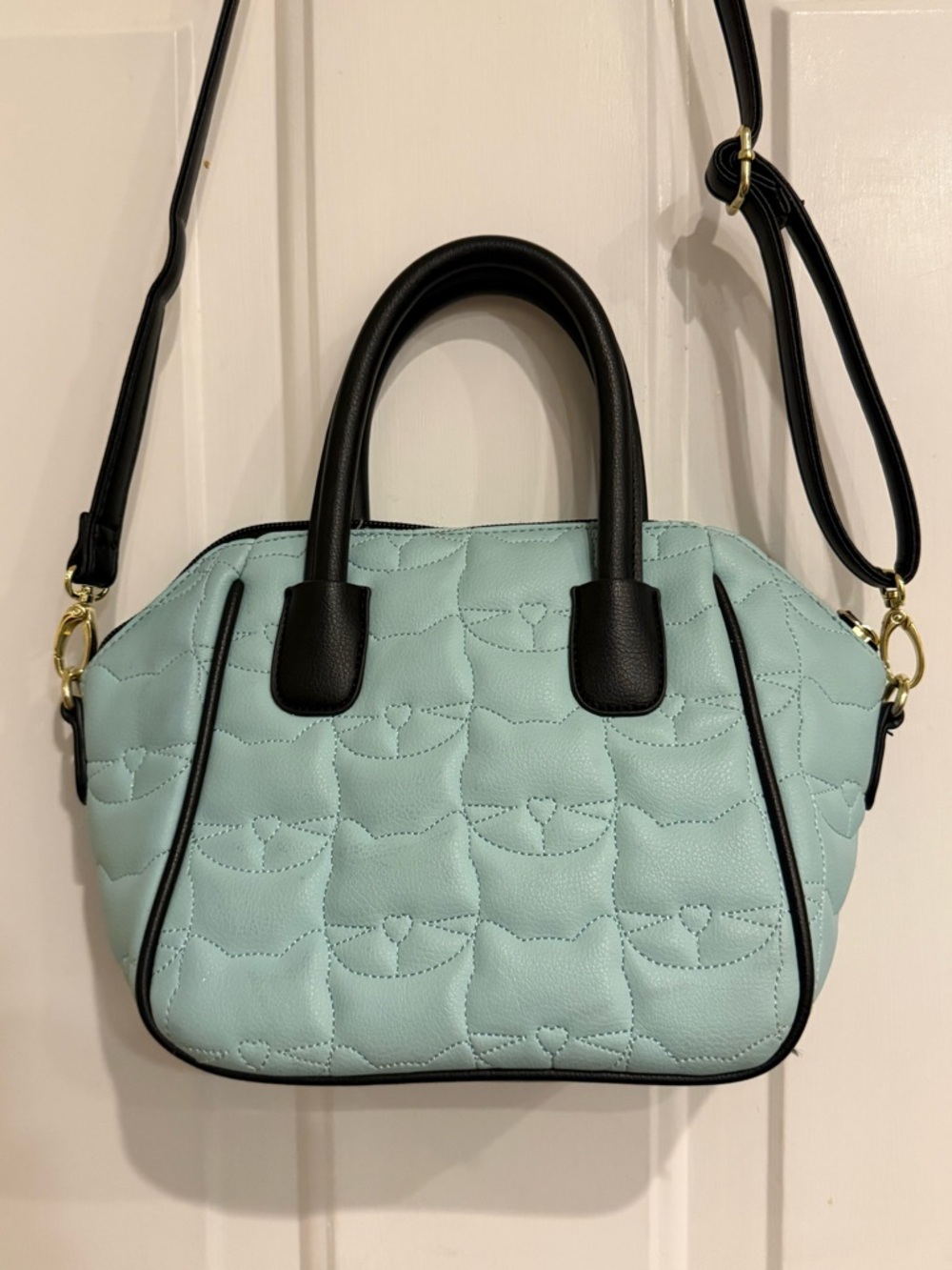 Betsey Johnson LUV Betsy 💕 Quilted Cat Satchel | Crossbody Bag - Picture 7 of 10